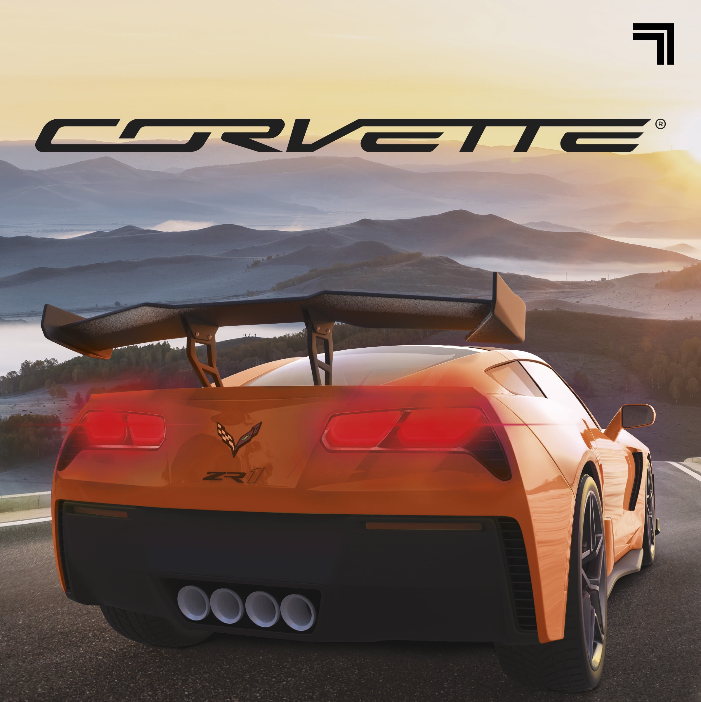 Sharper Image® RC Chevrolet Corvette ZR1, 2.4 GHZ Remote Control Sports Car with Gravity Sensor Steering, 1:16 Scale Model with LED Lights