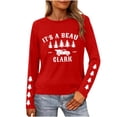 thumbnail image 2 of Craaazy Christmas Round Neck Long Sleeve Xmas Printed Shirts Funny Merry Christmas Sweatshirt Women's Tops Gifts, 2 of 9