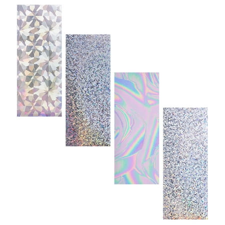 Maniology (formerly bmc) 8pc Premium Holographic Nail Foil Sheet Variety Bundle - Shimmery Metallic Glitter Special Effects Wrap Strips Transfer for Easy DIY Manicures - Assorted (Best Nail Shape For Wide Nail Beds)