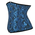 thumbnail image 2 of Grebrafan Steampunk Underbust Corset Women Sea Blue S, 2 of 5