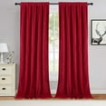 thumbnail image 1 of 2 Pcs Velvet Curtains Panels, Soft Luxury Rod Pocket Shade Curtain Drapes Home Decor, 1 of 9
