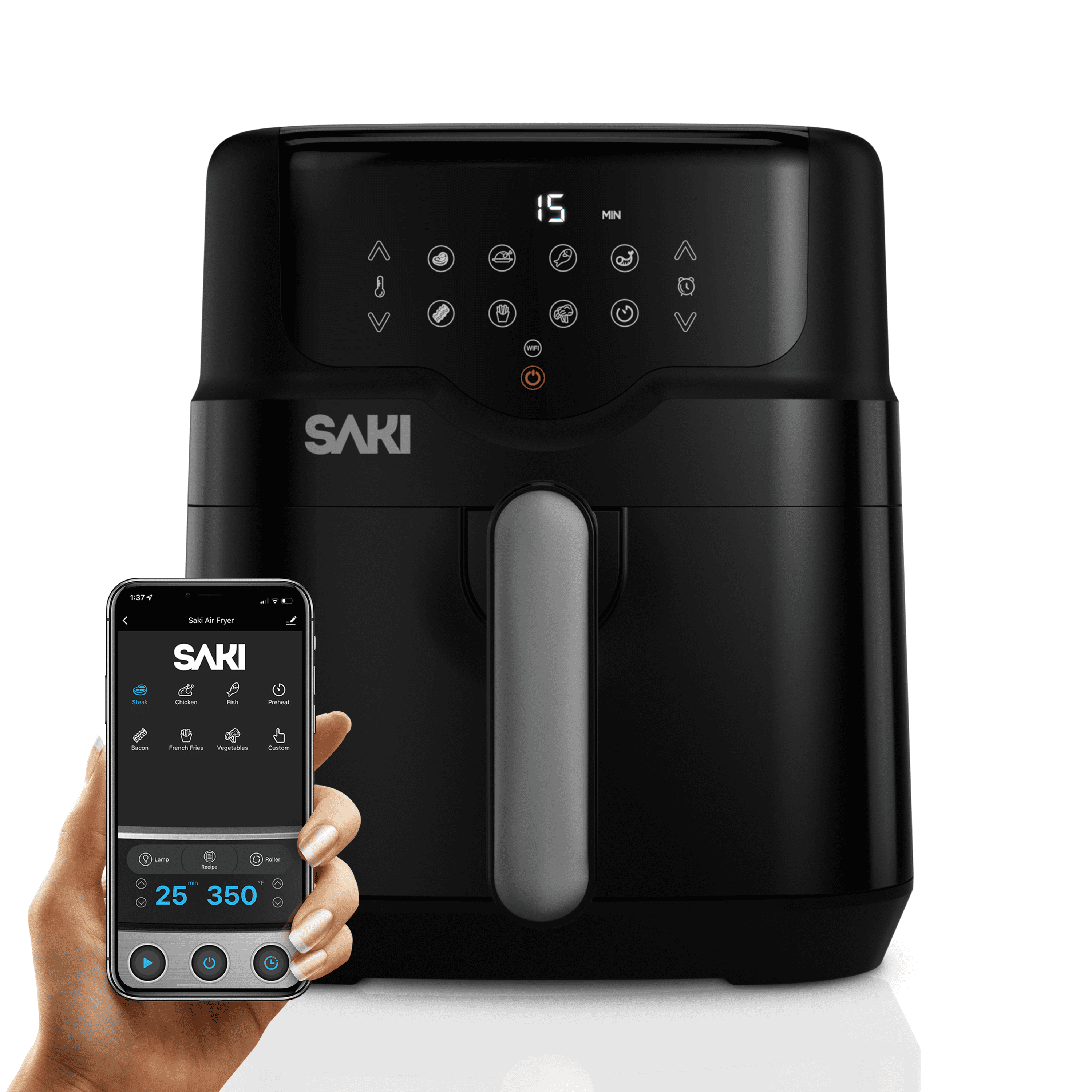 SAKI Smart WiFi Air Fryer 5 Quart, 7 Cooking Functions, HF8350DT