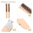 thumbnail image 6 of ifundom 2-Piece Stainless Steel Wire Brush Set with Wooden Handles for Rust Removal, Paint Cleaning, and Heavy-Duty Use, 6 of 6