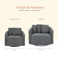 thumbnail image 6 of Beautiful Drew Kids Accent Chair by Drew Barrymore, Charcoal Bouclé Fabric, 6 of 12