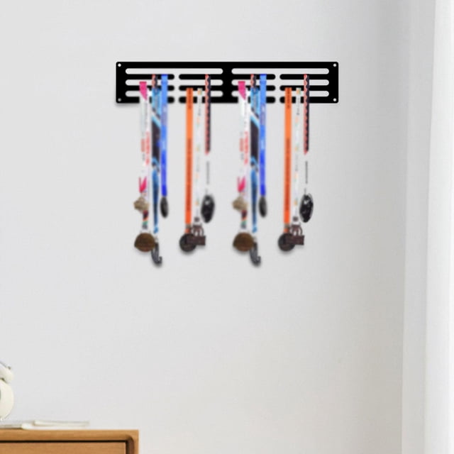 Soporte de medallas de colgilla de medalla, instalación fácil, hierro, premio de la cinta Organizador de pared Medal Medal Rack para Race Soccer