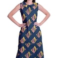 thumbnail image 2 of Moomaya Printed Womens Sleeveless Peter Pan Collar Kurta Pant Set,2 Piece Ethnic Set, 2 of 7
