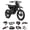 Black—with 17"/14" wheel, variant on X1 Spark Electric Dirt Bike for Adults with Accessory Pack, 4500W Peak Mid-Drive Motor E-Dirt Bike 50 mph 60V 28.8AH Battery 60Miles Range, with 17"/14" Wheel, Dual Hydraulic Brakes, UL2849 by SGS
