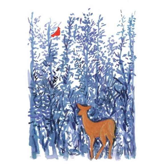 Winter Woodcut Small Boxed Holiday Cards (20 Cards, 21 Self-Sealing Envelopes), (Hardcover)