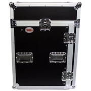 Prox10U Rack X 10U Top SlantMixer Dj Combo Flight Case with Casters