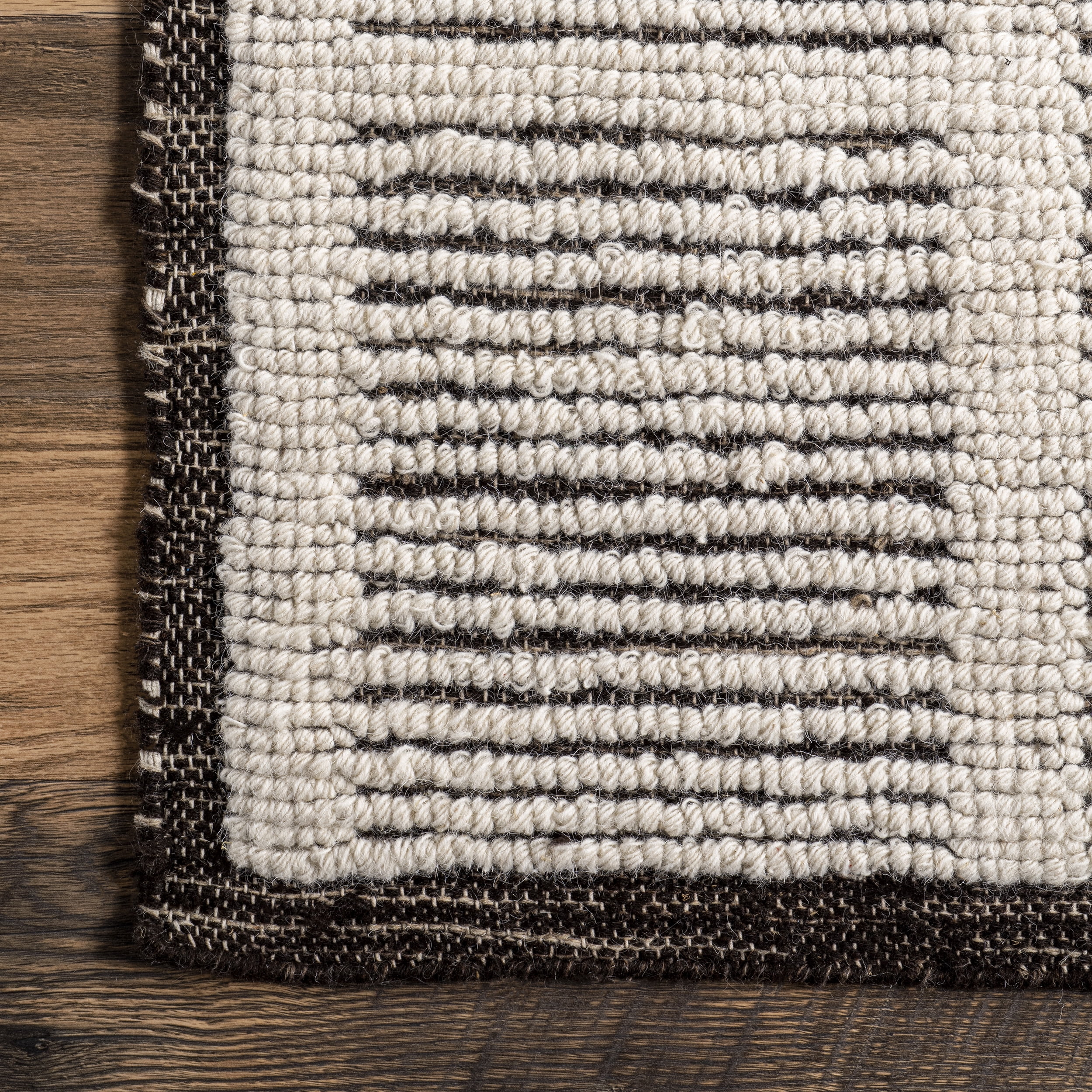 nuLOOM Aemilie Casual Striped Wool Area Rug, 6' x 9', Ivory
