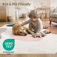 thumbnail image 4 of ODIKA 8'x10' Washable Area Rug Non-Shedding, Easy Care, Abstract Modern Brushstroke Art With Interlocking Watercolor Color Blocks for King Size Bedroom Under Bed, Master Suite, 4 of 7