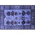 thumbnail image 1 of Ahgly Company Machine Washable Indoor Rectangle Oriental Blue Industrial Area Rugs, 2' x 3', 1 of 4