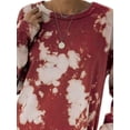 thumbnail image 3 of DYMADE Women Plus Size Tie Dyed Print Gradient Long Sleeve Round Neck Dress, 3 of 4