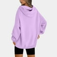 thumbnail image 4 of IROINNID Deals Sweatshirt for Women Fall Winter Casual Long Sleeve Pullover Solid Basic Hoodie Warm Loose Fit Pullover Sweatshirt,Pink, 4 of 7
