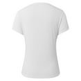 thumbnail image 5 of WENWU Womens Summer Short Sleeve Tops O Neck Ribbed Slim Fitted Shirts Casual Tee Tshirt Long Sleeve Thin T Shirt Women Shirt Juniors, 5 of 5
