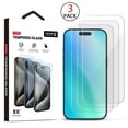 thumbnail image 2 of 4 Packs Bundle for iPhone 16 Plus Screen Protector 3-Pack + Camera Lens Protector – 2.5D Tempered Glass Combo, Clear, 2 of 12