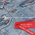 thumbnail image 6 of Red Label Men’s Premium Casual Faded Denim Jean Button Up Cotton Slim Fit Jacket (Light Blue, S), 6 of 7