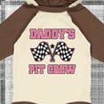 thumbnail image 4 of Inktastic Daddy's Pit Crew Design with Checkered Flags Girls Long Sleeve Baby Bodysuit, 4 of 5