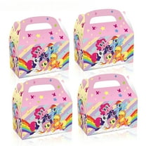 12 Pcs Party Favor Candy Boxes for My Little Pony Theme Birthday Party Supplies Decor,Girls Kids Birthday Game Party Kraft Paper Gift Bag Decorations