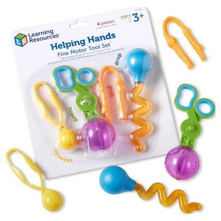 UPC: 0765023055580 | Learning Resources Fine Motor Tool Set – 4 pieces Toddler Toys for Boys and Girls Age 3+
