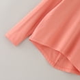 thumbnail image 4 of KaLI_store Girls Tops Girls Long Sleeve Shirts Cotton Ruffle Solid Tunic Tops Tees Blouses Fall T Shirt Orange,8-9 Years, 4 of 5