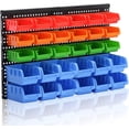thumbnail image 1 of Wall Mounted Storage Bins Parts Rack Colors Garage Plastic Shop Tool Organizer ABS Plastic Garage Rack Screw Storage Bins, 1 of 7