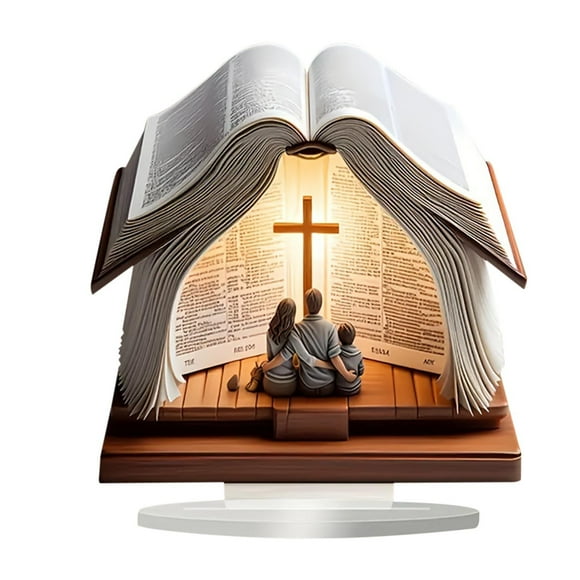 Lksixu Easter Decorations Acrylic Open Bookshelf Multifunctional Desktop Decoration Easter Ornaments Spring Decor for Party Holiday