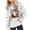 White, variant on SERTG Children Halloween Printed Hooded Tops Long Sleeved Sweatshirt with Pockets Fleece Top Hooded Sweatshirt for Girls 3-14 Years(Black,5-6 Years)