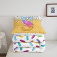 thumbnail image 5 of Catabedysis Multicolor Sprinkles Print Full Size Comforter Sets For Boys,Waffle Personalized Letter S Bedding Comforter Set,Colorful Stars Reversible,3pcs,1 Comforter and 2 Pillowcases, 5 of 7