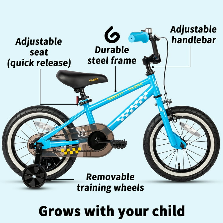 【Glerc】NuNu 　16インチ　 子ども用自転車 　BMXスタイル自転車 Glerc NuNu 16 Inch Kids Bike Ages 4 5 6 7 Years Old Little