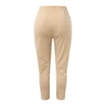 thumbnail image 7 of Women High Waist Cropped Work Pants Solid Zipper Trouser Pant Casual Baggy Elastic Waist Trouser Wide Leg Pant With Pocket Fashion Pant Womens Cropped Pants Casual Harem Pants Business Casual Clothes, 7 of 7