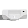 thumbnail image 4 of vidaXL Bathroom Sink Basin Wall Mount Black Ceramic 1.4" Faucet Hole 2 Colors, 4 of 6
