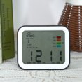 thumbnail image 4 of Reloj de escritorio negro con función de temperatura, fecha y calendario, despertador digital LCD, 4 of 8