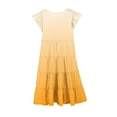 thumbnail image 3 of RXIRUCGD 2025 Summer Clothes for Kids Fashion Girls' Summer New Short Sleeve Ruffled Pockets Round-Neck Printed Dress, 3 of 4