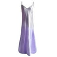 thumbnail image 5 of up to 60% off Gifts Usmixi Womens Dresses Fashion High Waist Plus Size Swing Spaghetti Strap Long Dresses Fashion Gradient V-Neck Sleeveless Maxi Summer Dress Purple m, 5 of 5