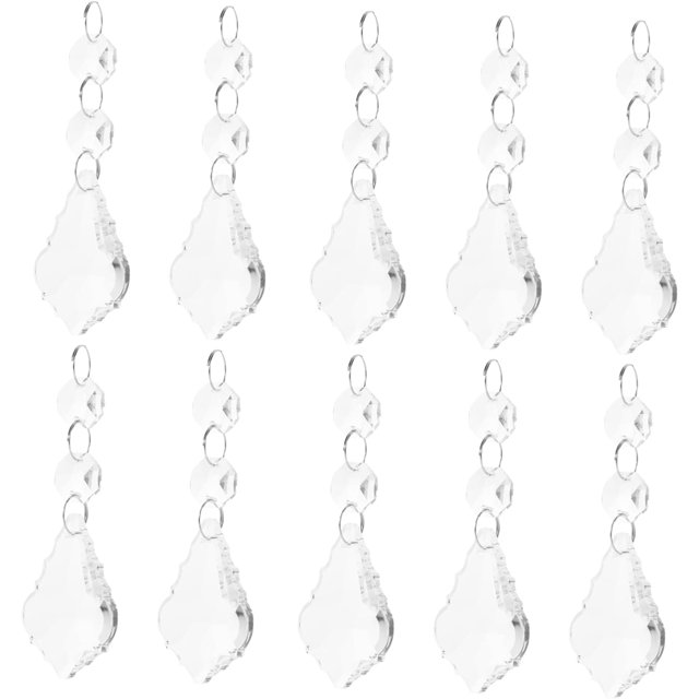 Colgantes de araña de cristal transparente, cuentas de prismas en forma de lágrima, accesorios de lámpara de techo DIY