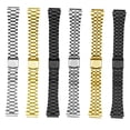 thumbnail image 2 of Correa de acero inoxidable de 18 mm para reloj CASIO A158/A159/A168/A169/B650 AQ230/700 A158W A168 Classic AE-1200 Correa de metal plateada y negra, 2 of 5