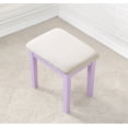 thumbnail image 3 of Moniys Wood Moniya Makeup Vanity Table and Stool Set, Purple On-Site, 3 of 4