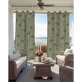 thumbnail image 3 of Sage Green Floral Blackout Curtains 54 Inch Length 2 Panels Set for Living Room Bedroom, Vintage Spring Botanical Flowers Room Darkening Window Curtains Thermal Insulated Black Out Curtain 52"x54", 3 of 8