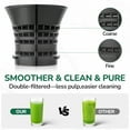 thumbnail image 5 of Canoly C03 Cold Press Juicer-200W Powerful AC Motor 4.5" Wide Feed Chute, Fruits Batch Juicing, Quiet Slow Juicing, BPA-Free, Easy Clean, Black, 5 of 8