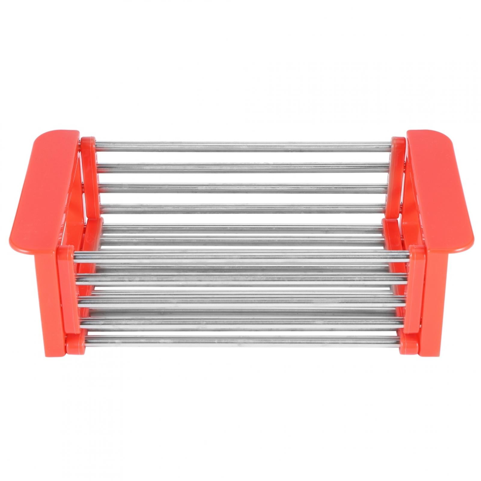 Dish Rack Retractable Stainless Steel Sink Strainer Basket Dish