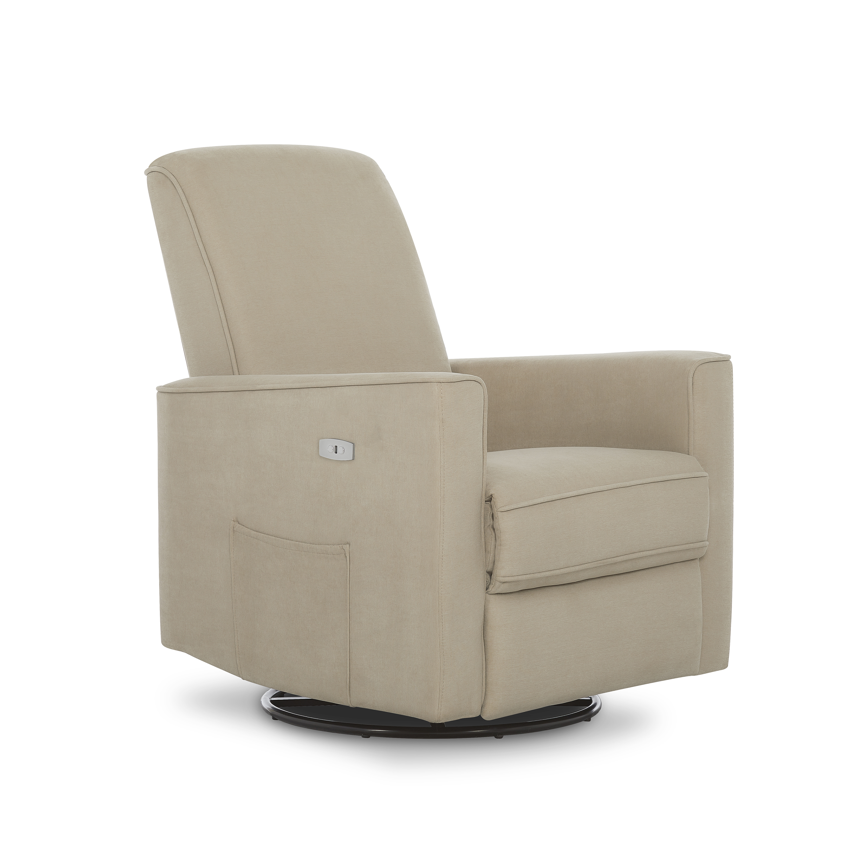 Evolur Harlow Power Recliner Glide Rocker with USB Port, Fawn