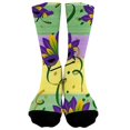thumbnail image 2 of MEICHEN Women's Mardi Gras Themed Comfortable Cute Printed Mid Calf Sports Socks Fashion Clothing Accessories for Women, 2 of 5