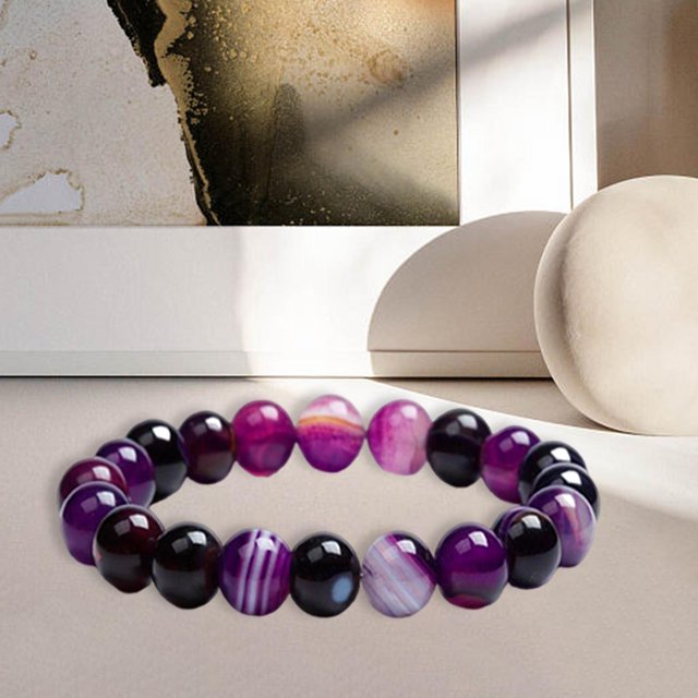 de Elegante 10 Mm Redondo Vintage Unisex, de Joyería Clásica Cuerda para Mujer Nupcial Cumpleaños Compromiso de Boda violeta Salvador Dali Pulsera de cuentas