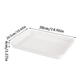 thumbnail image 3 of Plastic Serving Tray, Melamine Tray, Outdoor Serving Tray, -Safe Vanity Tray, 15X11X1.5 Inch 1-Pack White Shallow Rectangular Tray with Included 1Pc Storage Pouch, Microwavable, 3 of 9