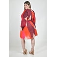 thumbnail image 3 of Vestido abstracto con cinto Roman Fashion /Tallas Extras, 3825 (Rojo) rojo 40, 3 of 6