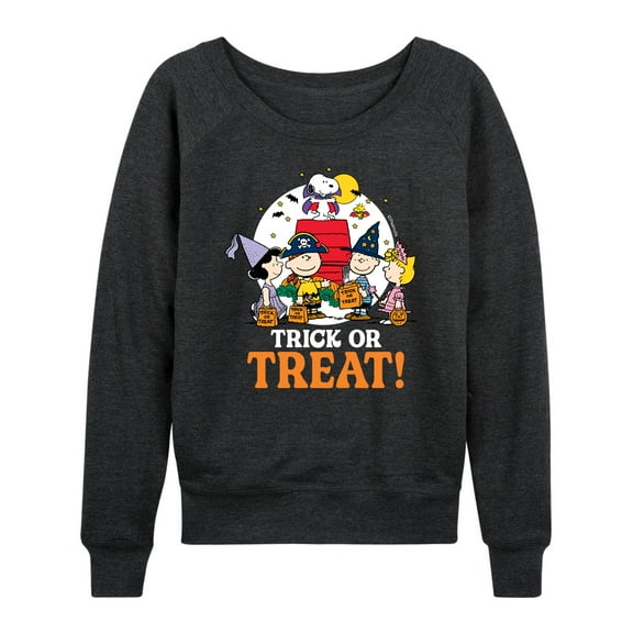 Peanuts - Trick Or Treat Moonlight - Women's Lightweight French Terry Long Sleeve Shirt