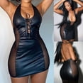 thumbnail image 2 of Exquisita lencería de cuero artificial para mujer, camisón + calzoncillos, picardías, ropa íntima para dormir Fridja nalpqowj40521, 2 of 9