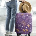thumbnail image 2 of Purple Orange White Butterfly Pattern Luggage Cover Fashion Suitcase Cover Baggage Covers Fit 25-28 Inch Luggage (Go Travel), 2 of 5