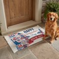 thumbnail image 6 of Area Rug with Tassels 2' x 3', Independence Day Butterfly Kitchen Runner Rug for Hallway Bedroom Throw Rugs, Red Blue 4th of July USA Flag Soft Door Mat for Bathroom Entrance Living Room, 6 of 9